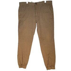 Levi's Chino Jogger Pants Mens 38x31 Brown Tapered Elastic Cuffs PC9 194950016